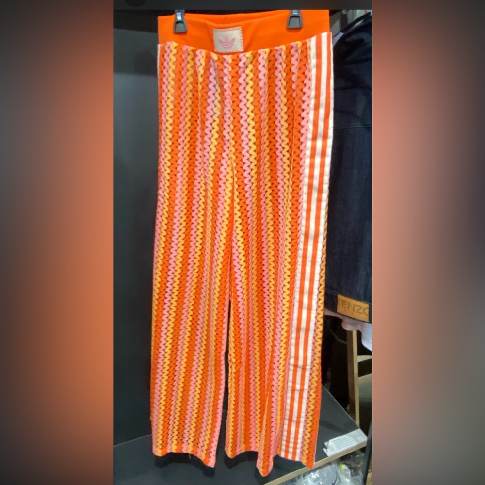 Orange Patterned Wide-Leg Women’s Pants - Picture 7 of 7